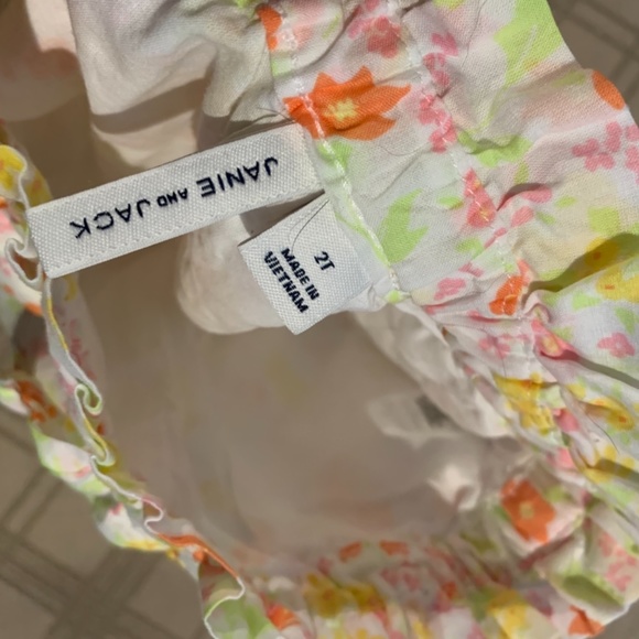 2T Janie & Jack Ditsy Floral Ruffle waist pant and top - Picture 7 of 7